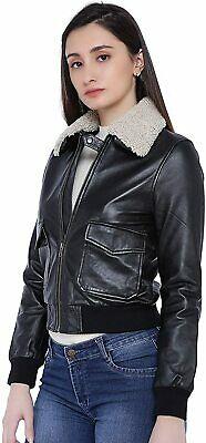 shopping מעילים וג׳קטים Tan & Brun Women's "Madison" genuine leather jacket ribbed cuffs & botton...