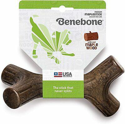 shopping ציוד לחיות מחמד Benebone Durable Maplestick Dog Stick Chew Toy - Brown - Size: M Medium USA Made