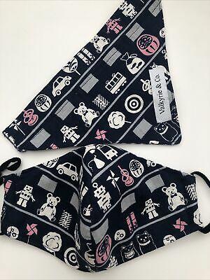 shopping ציוד לחיות מחמד Japanese Toys Print Over the Collar Dog Bandana (S) And Face Mask Lot
