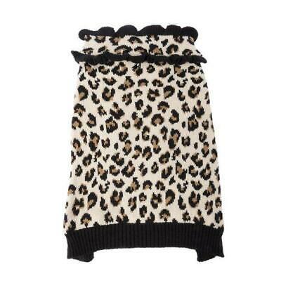 shopping ציוד לחיות מחמד Vibrant Life Animal Print Ruffle Dog Sweater Small 13" Winter Pet Apparel Toy