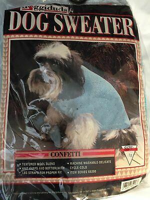 shopping ציוד לחיות מחמד Vo-Toys Votoys Doggiduds Dog Party Pop Aqua Confetti Wool Blend Sweater 16-20"
