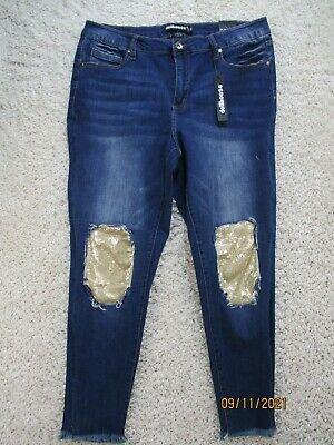shopping מכנסיים Dollhouse Women's Jeans 18 Blue Alexa Plus Size Slim Fit Skinny Leg New 2043