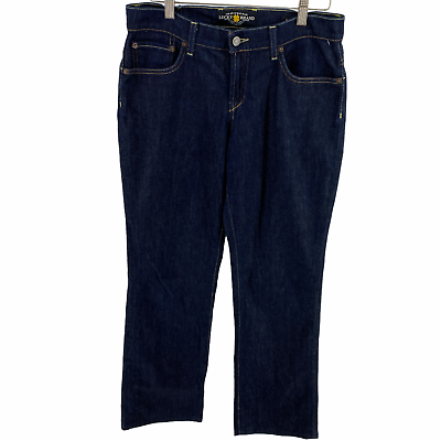 shopping מכנסיים Lucky Brand Jeans Womens Size 8 29 Easy Rider Crop Mid Rise Dark Wash Denim
