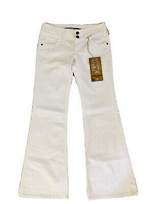 shopping מכנסיים Women White Highway Denim Jeans size 7 S M Stretch Flare 6 pockets