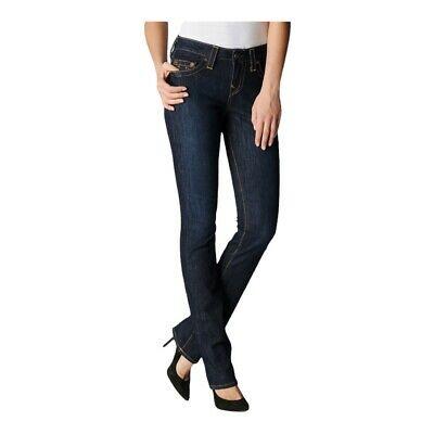 shopping מכנסיים True Religion Avery Mid Rise Dark Wash Straight Leg Jeans Size 27