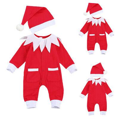 shopping אופנה ילדים Boys Girls Christmas Clothing Suit Casual Children's Romper Jumpsuit Headwear