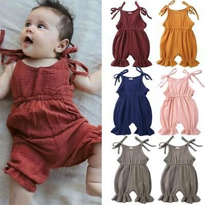 shopping אופנה ילדים Kid Baby Girl Strappy Romper Sleeveless Jumpsuit Bodysuit Summer Clothes Outfit