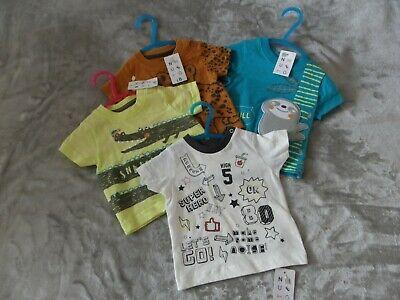 shopping אופנה ילדים Children's Clothes A Collection of 4 Tee Shirts by Nutmeg Size 0-3 Months, New.