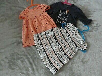 shopping אופנה ילדים Children's Clothes 3 Items Size 0-3 Months 2 Dresses by George 1 Top by Nutmeg.