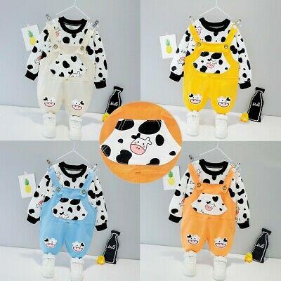 shopping אופנה ילדים Baby Overall Cow Style Clothes Children Boys Girls Jumpsuit Shirt Outfits Casual