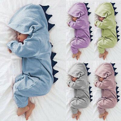 shopping אופנה ילדים Infants Baby Kid Boy Girl's Dinosaur Hooded Romper Jumpsuit Soft Clothes Outfit