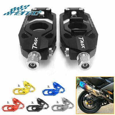 shopping Tmax Black Aluminum Rear Chain Adjuster Tensioners Catena For Yamaha TMAX 530 2013-19