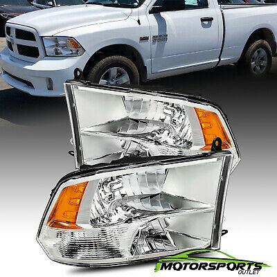 shopping חלקים לרכב Fit 2009-2018 Dodge Ram 1500/2500/3500 Chrome Quad Headlights HeadLamps Pair
