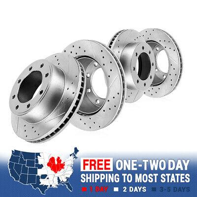 shopping חלקים לרכב Front And Rear Brake Rotors For 2009 - 2017 Dodge Ram 2500 2009 - 2013 Ram 3500